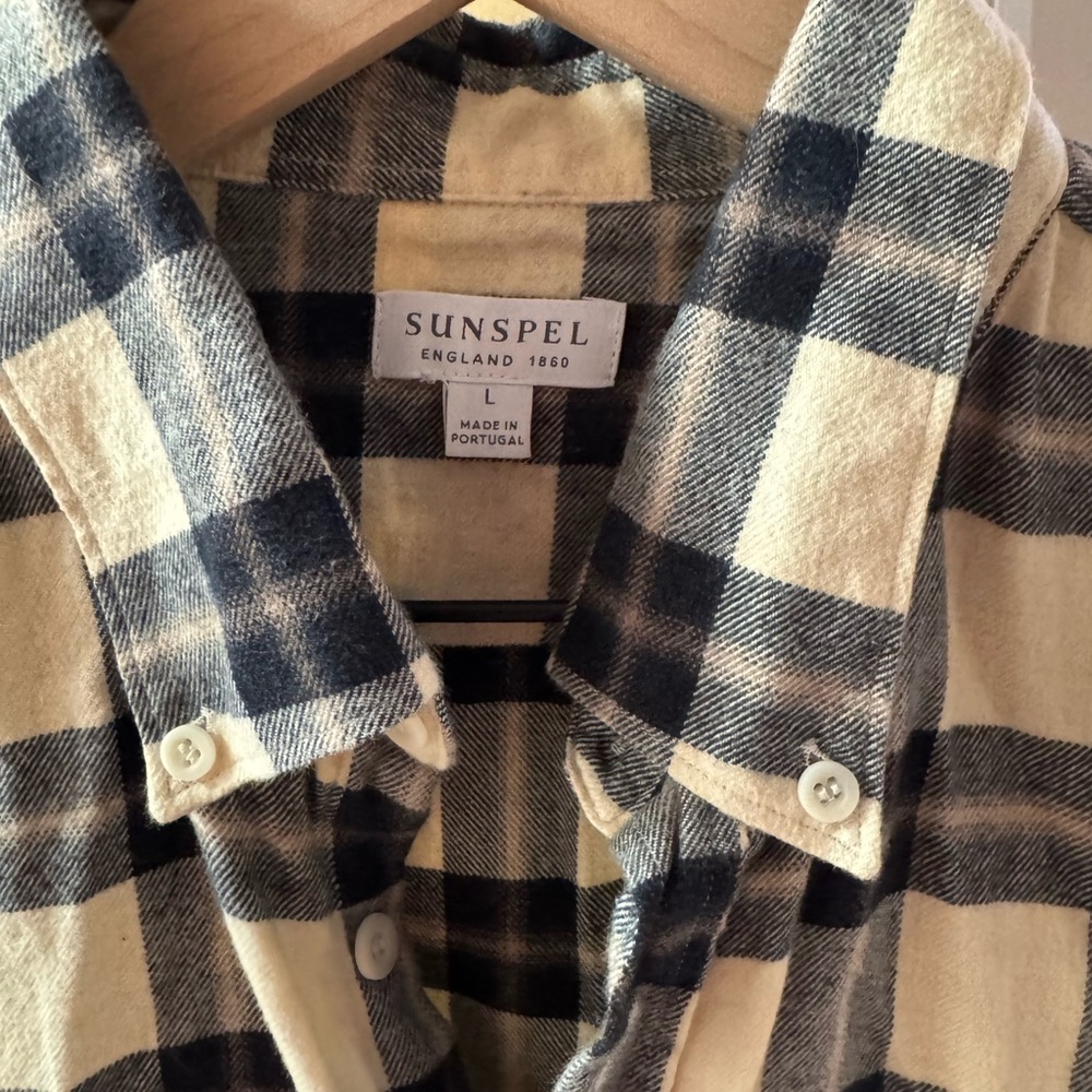 Sunspell Men's Shirt - Black and White Plaid - Picture 2 of 3